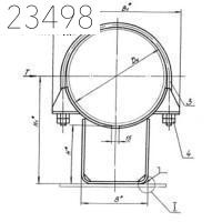 Опора неподвижная хомутовая Т12.17 159х150 мм