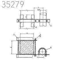 Крепление вертикального газопровода 50х400х600 мм УКГ 6.00-01 СБ