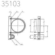 Крепление вертикального газопровода 50х20 мм УКГ 13.00 СБ