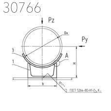 Приварные неподвижные опоры 377 мм СТО 79814898 129-2009