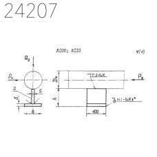 Опора тавровая хомутовая тип 38-ТХ-АС00 ОСТ 36-146-88