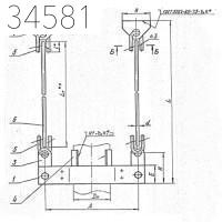Подвеска жесткая горизонтальных трубопроводов 159 мм 18 кг ТС-682.00.000-18